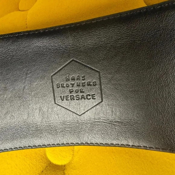 Rare Versace Limited Edition Medusa Bondage Leather Belt. main image 8